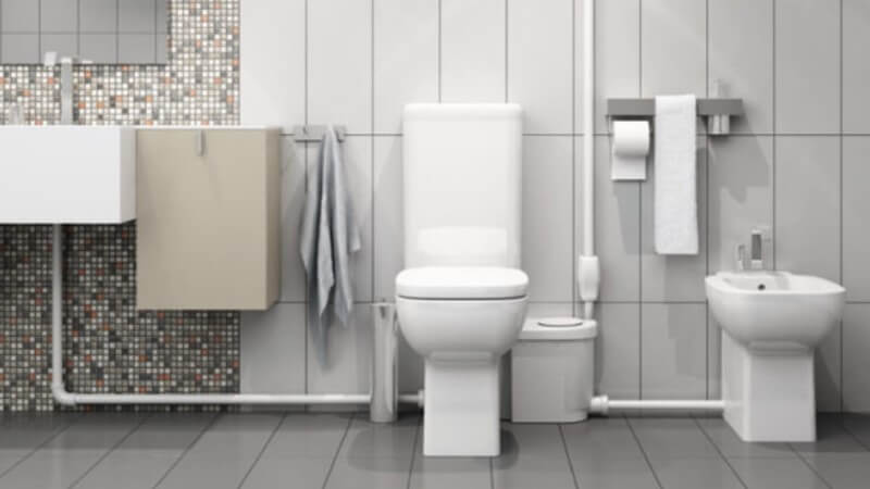Ejemplo instalación con 3 entradas y 1 salida triturador sanitario