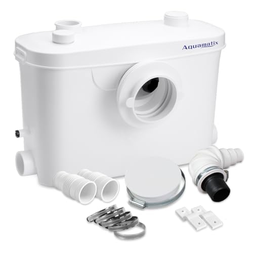 Aquamatix - Trituradora sanitaria (400 W, bomba de elevación sanitaria, 100 l/min, distancia de...