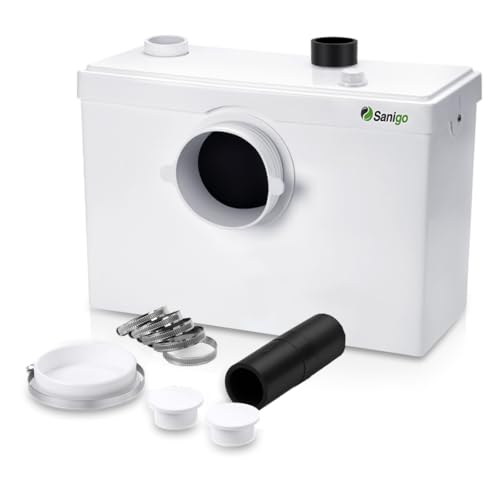 Sanigo SANI600 - Trituradora sanitaria, bomba automática para eliminar las aguas residuales,...