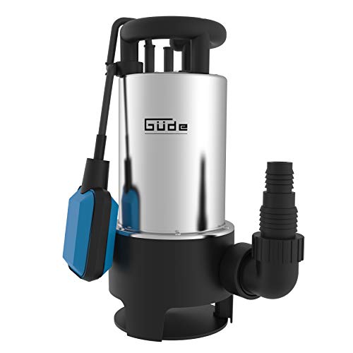 Güde 94639 GS 1103 Pi Bomba sumergible de aguas residuales, 230 V, 1100 W, Plata/Azul/Negro
